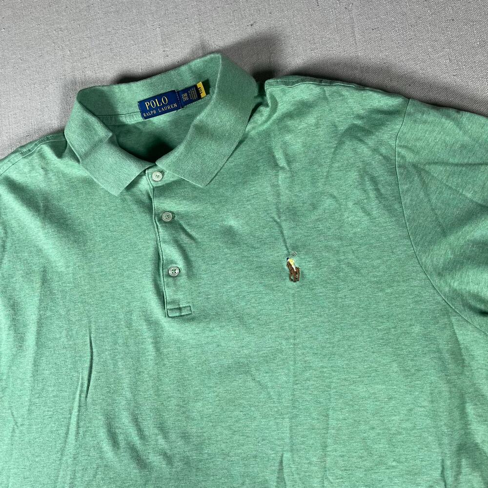 Polo Ralph Lauren Mens Polo Shirt Size 2XB Light Green Preppy Casual